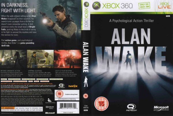 Hra Alan Wake (kód ke stažení) pro XBOX 360 X360 konzole