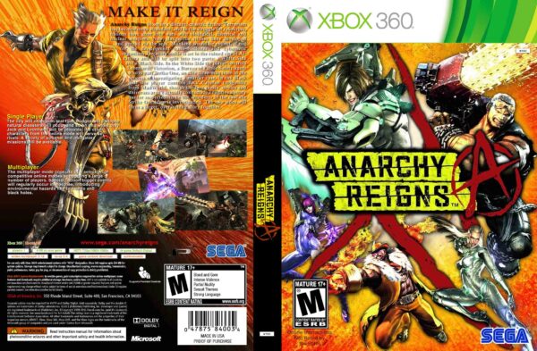 Hra Anarchy Reigns pro XBOX 360 X360 konzole