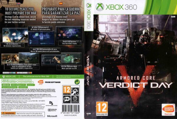 Hra Armored Core: Verdict Day pro XBOX 360 X360 konzole