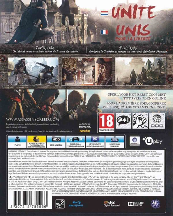 Hra Assassin's Creed: Unity pro PS4 Playstation 4 konzole