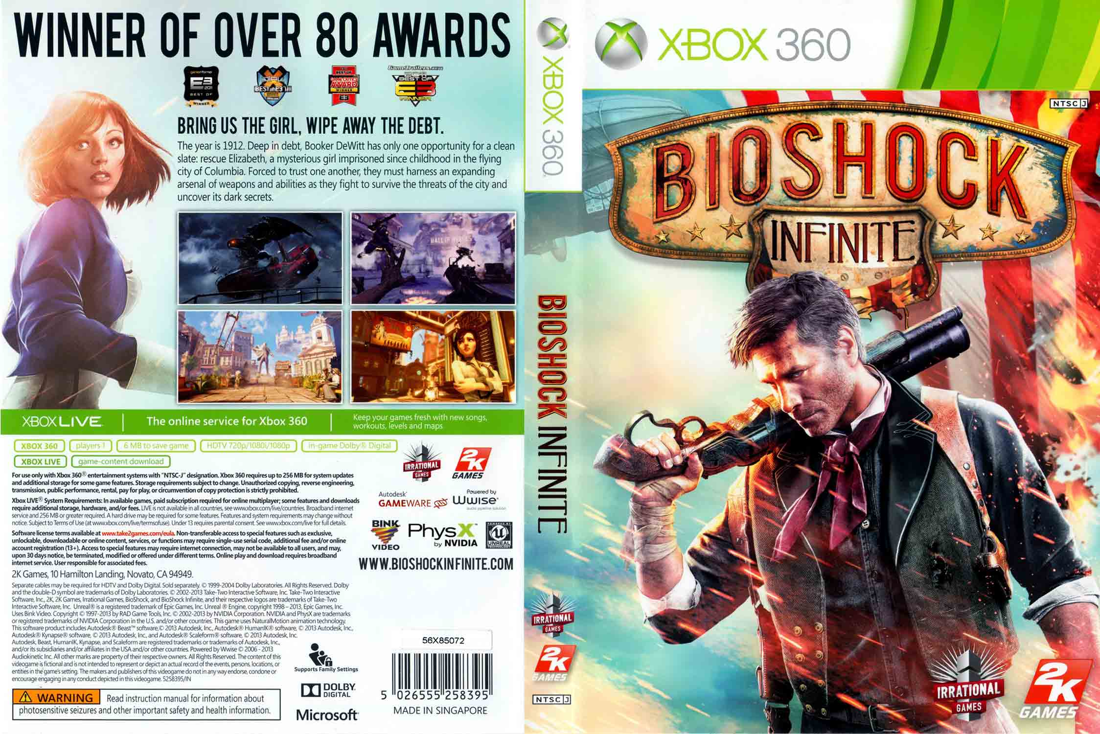Hra Bioshock Infinite (NOVÁ) pro XBOX 360 X360 konzole