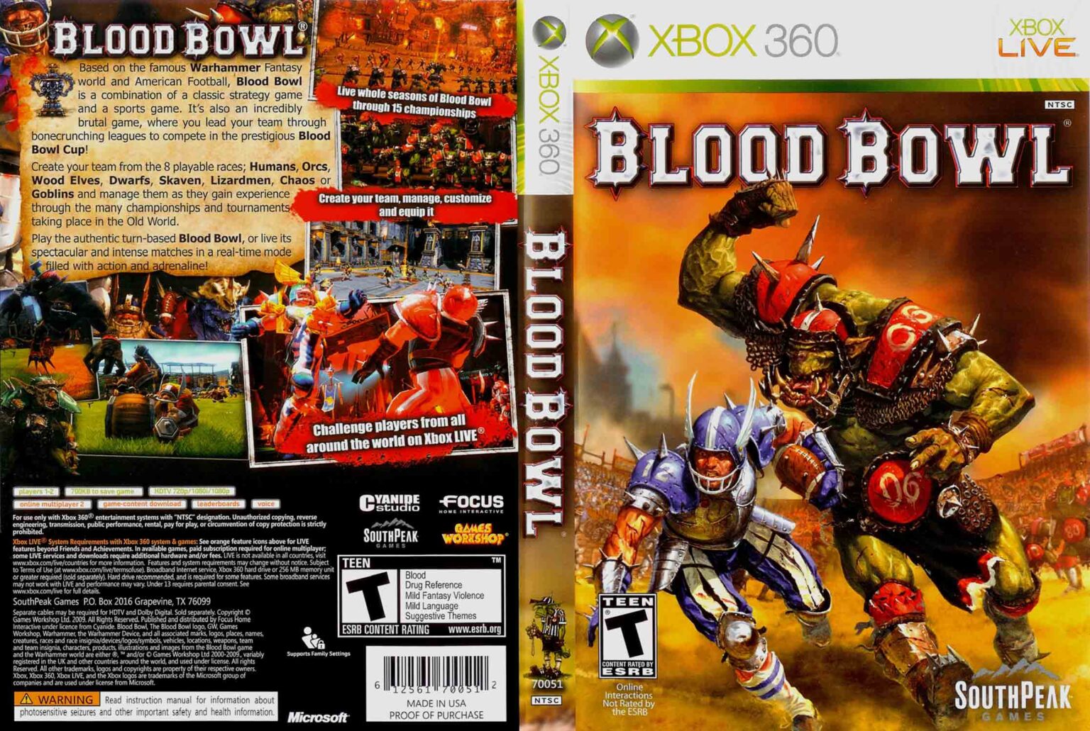 Blood Bowl pro XBOX 360 BAZAROVÉ HRY