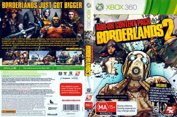 Hra Borderlands 2: Add-On Content Pack pro XBOX 360 X360 konzole