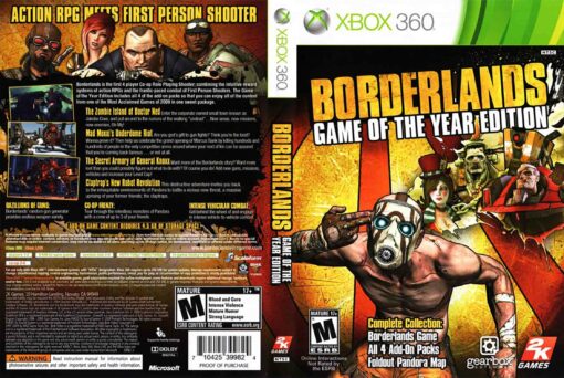 Hra Borderlands (GAME OF THE YEAR EDITION) pro XBOX 360 X360 konzole