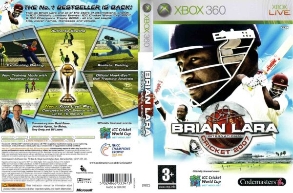 Hra Brian Lara International Cricket 2007 pro XBOX 360 X360 konzole