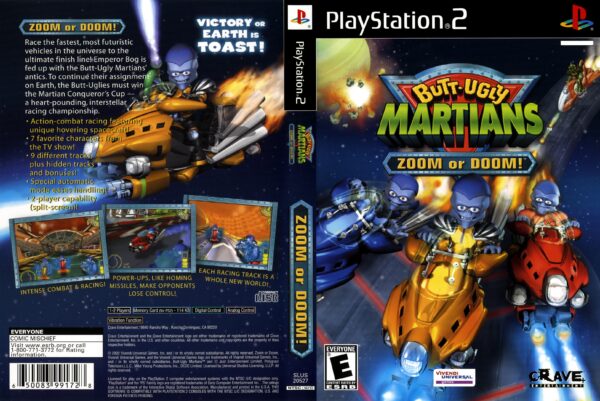 Hra Butt-Ugly Martians: Zoom or Doom pro PS2 Playstation 2 konzole