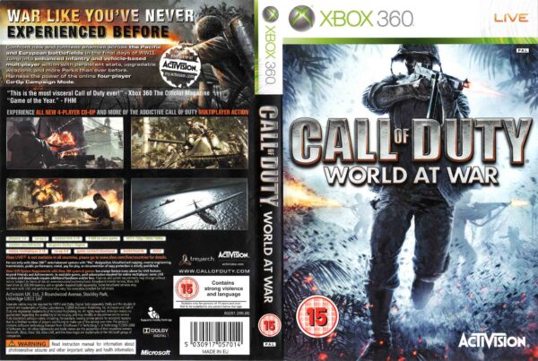 Hra Call Of Duty: World At War pro XBOX 360 X360 konzole