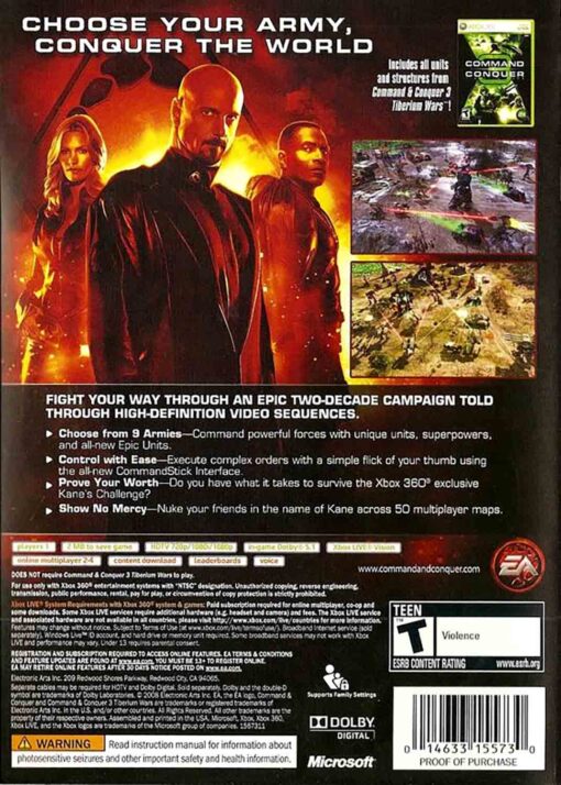 Hra Command & Conquer 3: Kane's Wrath pro XBOX 360 X360 konzole