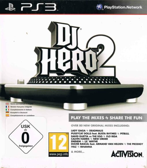 Hra DJ Hero 2 pro PS3 Playstation 3 konzole