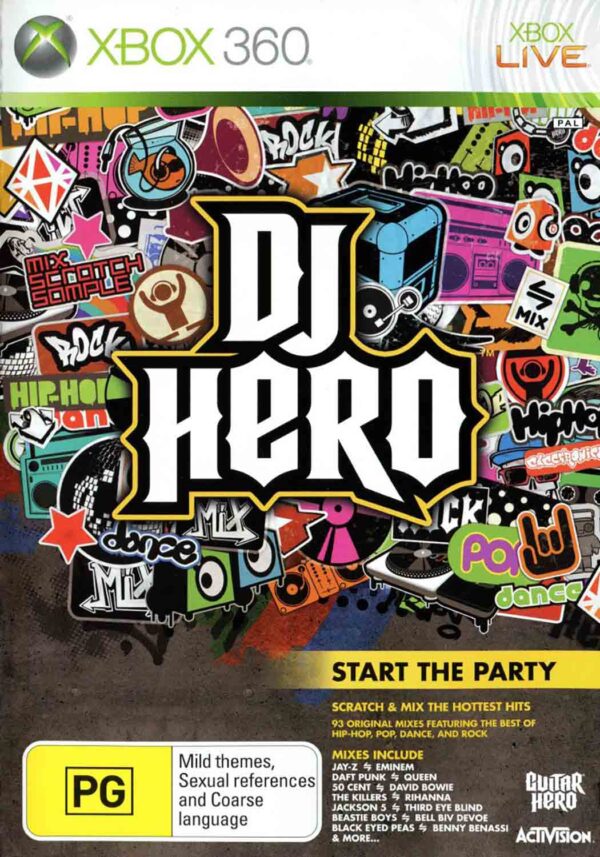 Hra DJ Hero vč. DJ konzole pro XBOX 360 X360 konzole