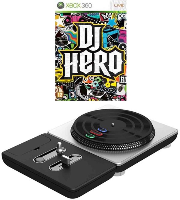 Hra DJ Hero vč. DJ konzole pro XBOX 360 X360 konzole