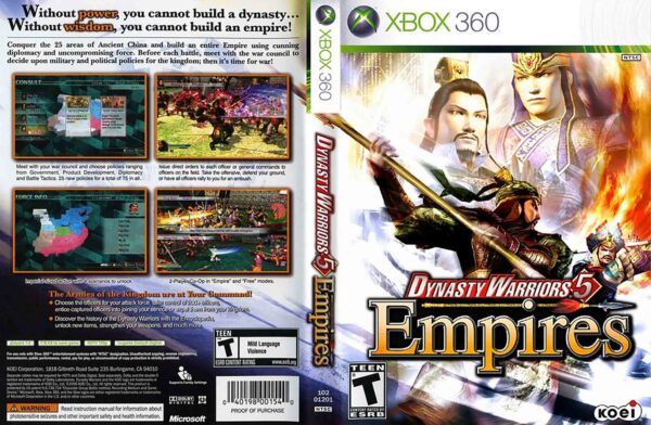 Hra Dynasty Warriors 5: Empires pro XBOX 360 X360 konzole