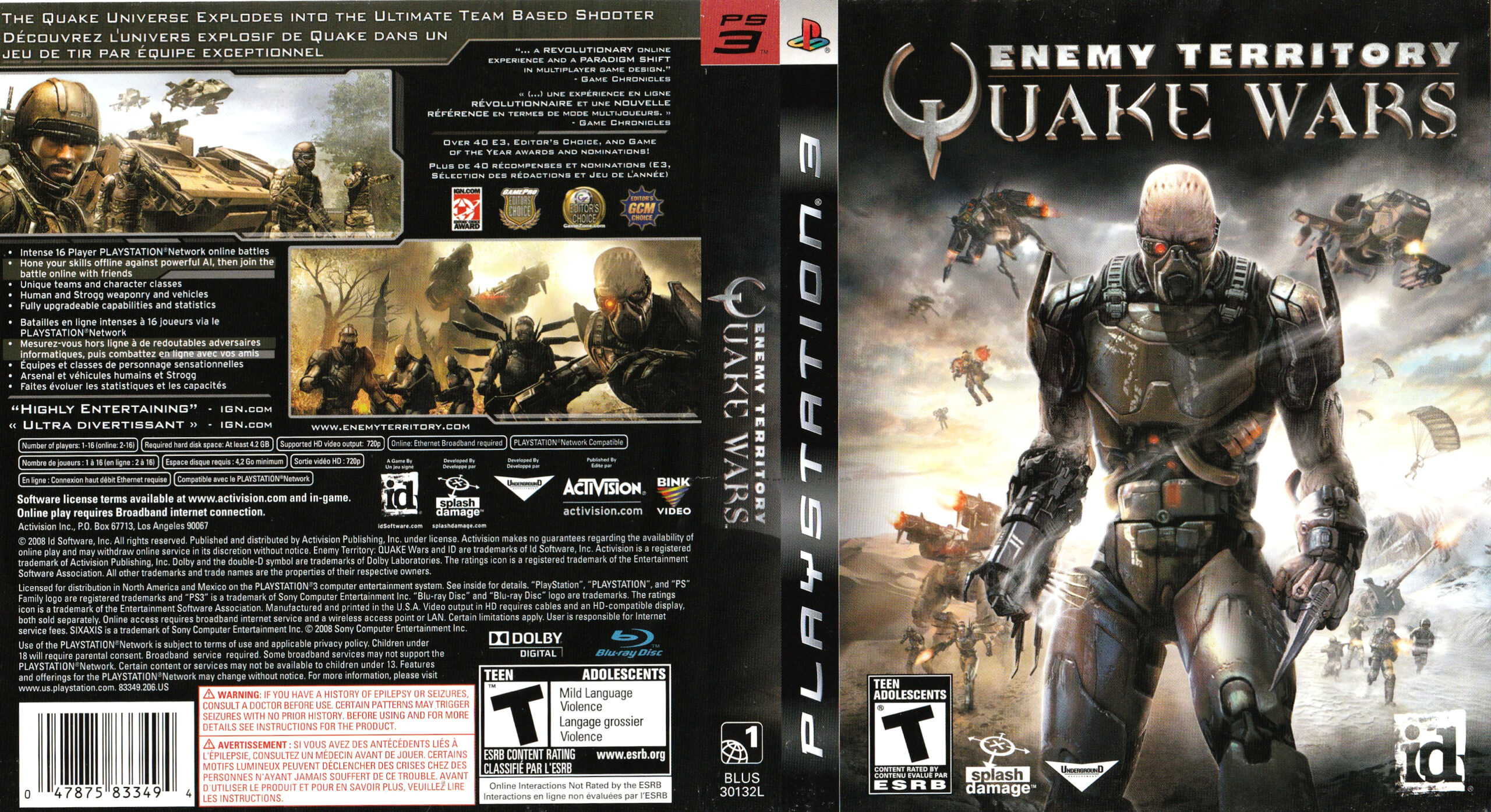 Hra Enemy Territory: Quake Wars pro PS3 Playstation 3 konzole
