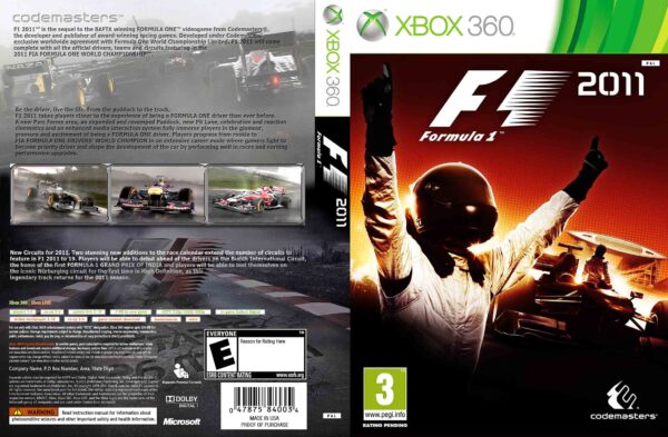 Hra F1 2011: Formula 1 pro XBOX 360 X360 konzole