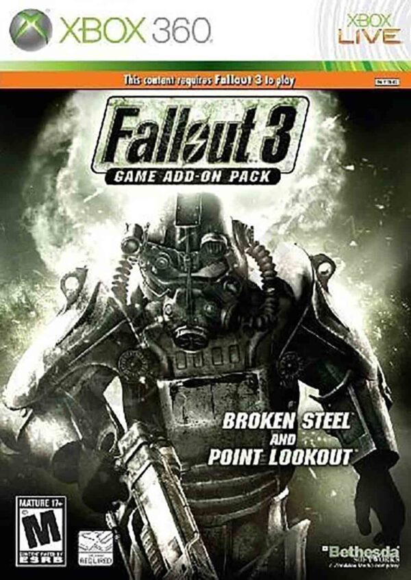 Hra Fallout 3 Game Add-On Pack: Broken Steel and Point Lookout pro XBOX 360 X360 konzole