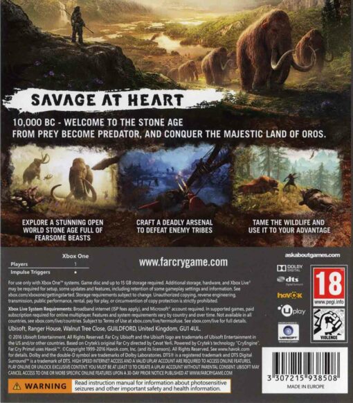 Hra Far Cry Primal pro XBOX ONE XONE X1 konzole