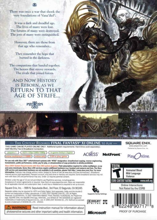 Hra Final Fantasy XI pro XBOX 360 X360 konzole