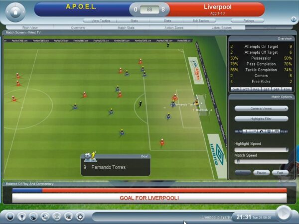 Hra Football Manager 2008 pro XBOX 360 X360 konzole