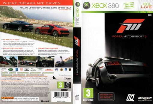 Hra Forza Motorsport 3 pro XBOX 360 X360 konzole