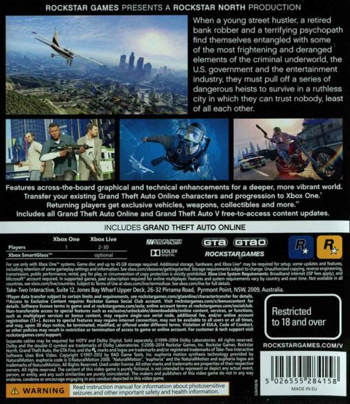 Hra Grand Theft Auto V / GTA 5 pro XBOX ONE XONE X1 konzole
