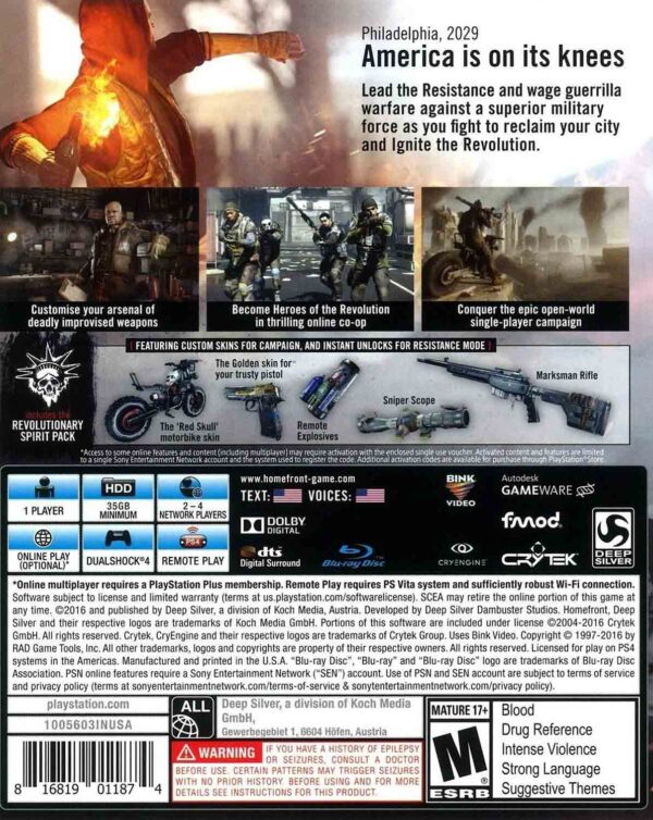 Hra Homefront: The Revolution pro PS4 Playstation 4 konzole