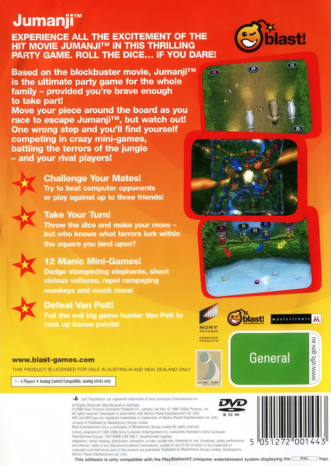 Hra Jumanji pro PS2 Playstation 2 konzole