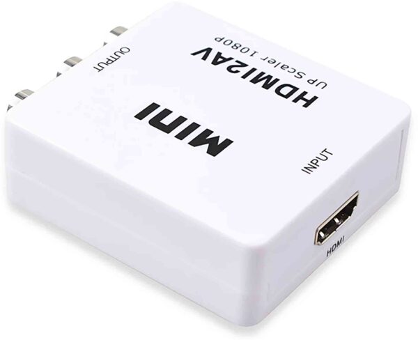 Konvertor z HDMI na CINCH RCA AV adaptér bílý příslušenství