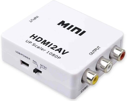 Konvertor z HDMI na CINCH RCA AV adaptér bílý příslušenství