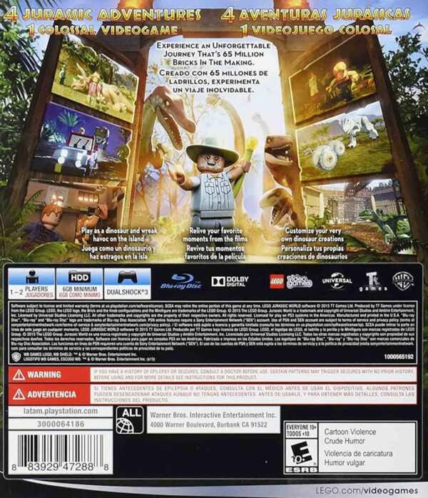 Hra Lego Jurassic World pro PS3 Playstation 3 konzole