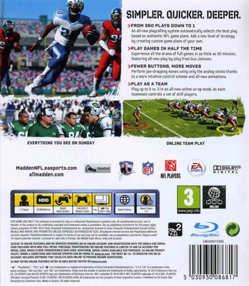 Hra Madden NFL 11 pro PS3 Playstation 3 konzole
