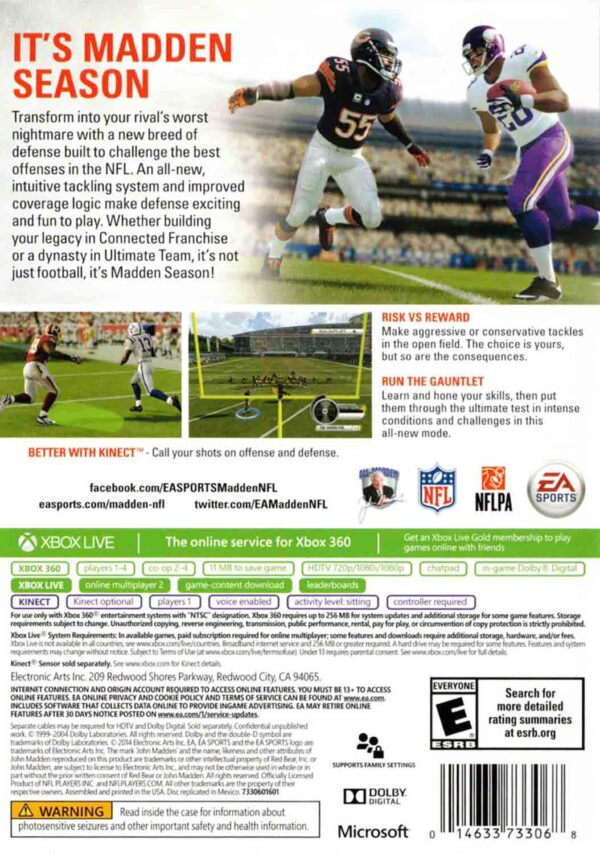 Hra Madden NFL 15 pro XBOX 360 X360 konzole