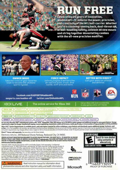 Hra Madden NFL 25 pro XBOX 360 X360 konzole