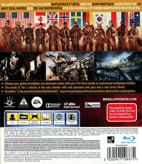 Hra Medal Of Honor: Warfighter pro PS3 Playstation 3 konzole