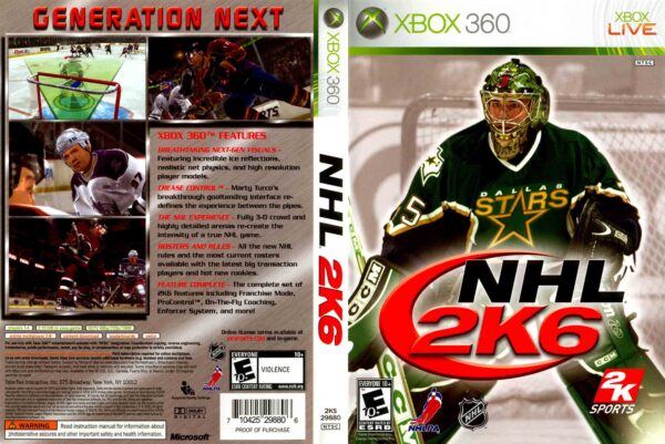 Hra NHL 2k6 pro XBOX 360 X360 konzole