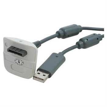 Nabíjecí USB kabel pro ovladač XBOX 360 - bílý příslušenství