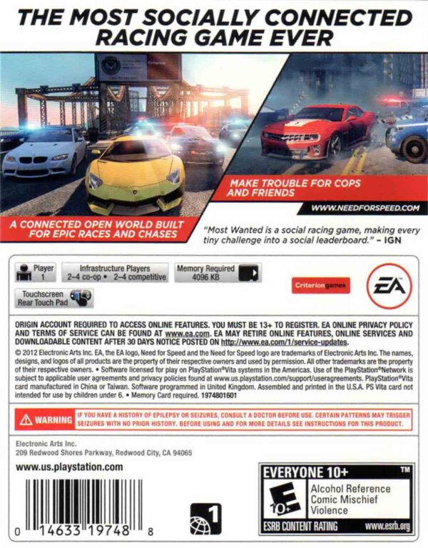 Hra Need For Speed: Most Wanted pro PS3 Playstation 3 konzole