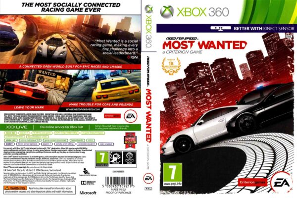 Hra Need For Speed: Most Wanted pro XBOX 360 X360 konzole