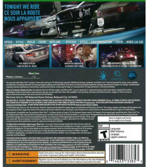Hra Need For Speed pro XBOX ONE XONE X1 konzole