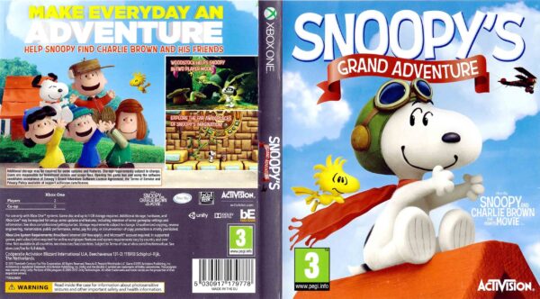 Hra Peanuts: Snoopy's Grand Adventure Video Game pro XBOX ONE XONE X1 konzole