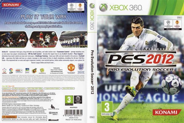 Hra Pro Evolution Soccer 2012 PES pro XBOX 360 X360 konzole