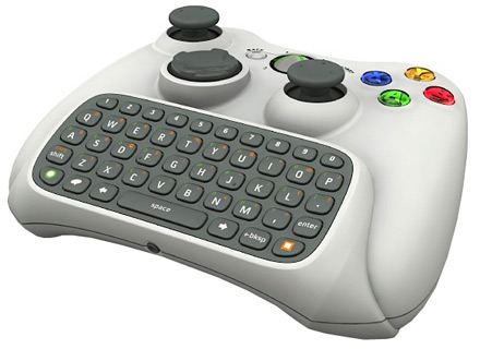QWERTY klávesnice pro XBOX 360 - Chatpad - Bílý příslušenství