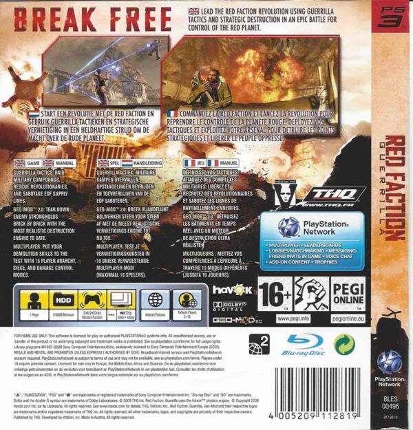 Hra Red Faction: Guerrilla pro PS3 Playstation 3 konzole