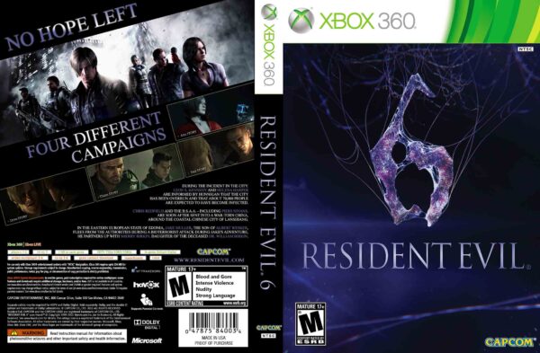 Hra Resident Evil 6 pro XBOX 360 X360 konzole