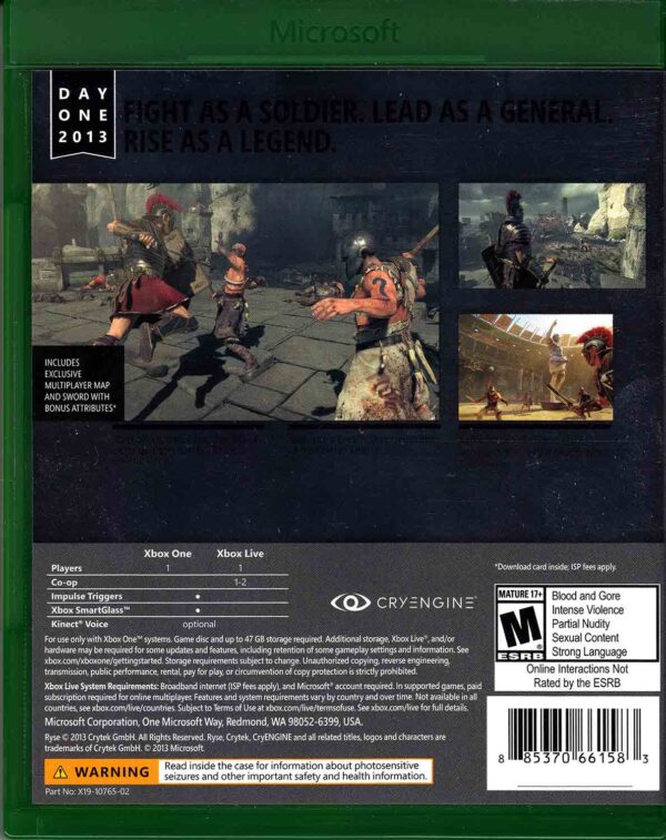 Hra Ryse: Son Of Rome pro XBOX ONE XONE X1 konzole