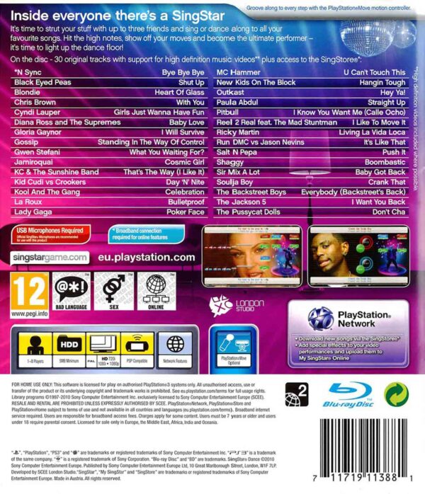 Hra SingStar Dance pro PS3 Playstation 3 konzole