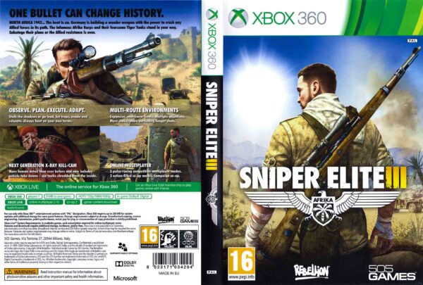 Hra Sniper Elite 3 III pro XBOX 360 X360 konzole