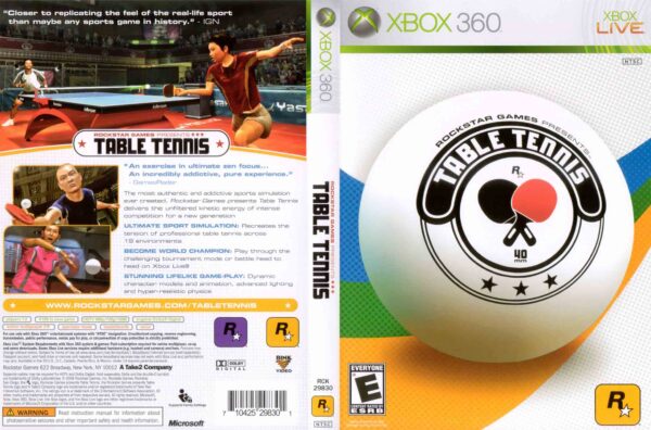 Hra Table Tennis pro XBOX 360 X360 konzole