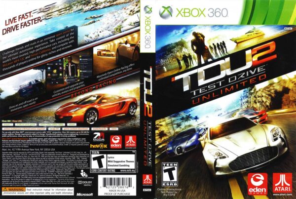 Hra Test Drive: Unlimited 2 pro XBOX 360 X360 konzole