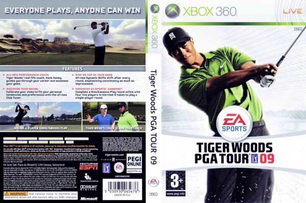 Hra Tiger Woods PGA Tour 09 pro XBOX 360 X360 konzole