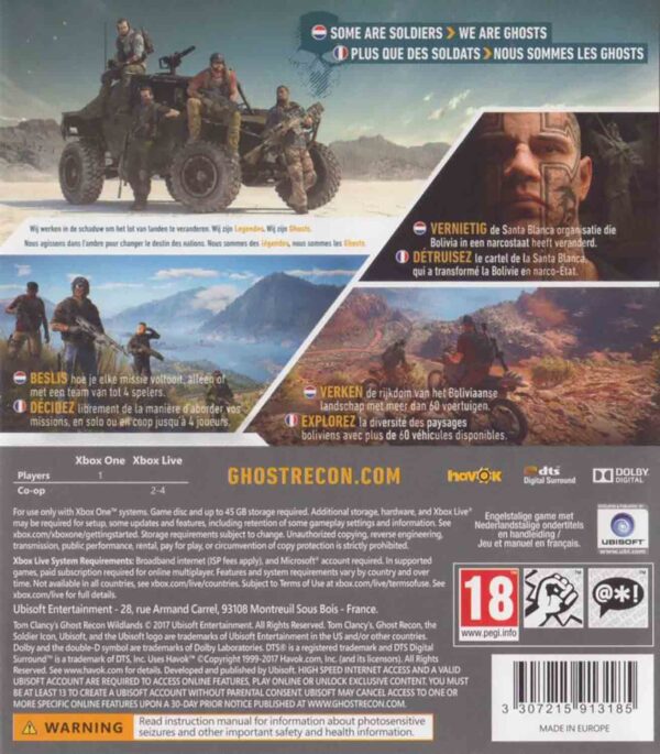 Hra Tom Clancy's Ghost Recon: Wildlands pro XBOX ONE XONE X1 konzole